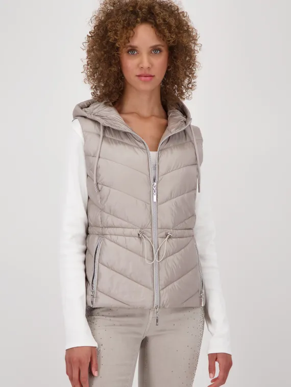 MONARI Стеганый жилет с капюшоном