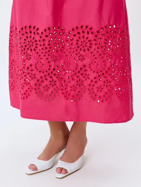 BULMER Яркое платье с вышивкой ришелье