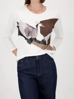 MONARI Блуза с принтом лебеди