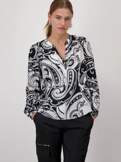 MONARI Блуза вискозная с узором пэйсли