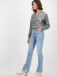 MONARI Джинсы с бахромой и разрезом