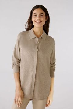 Oui Кардиган-рубашка из смесовой вискозы