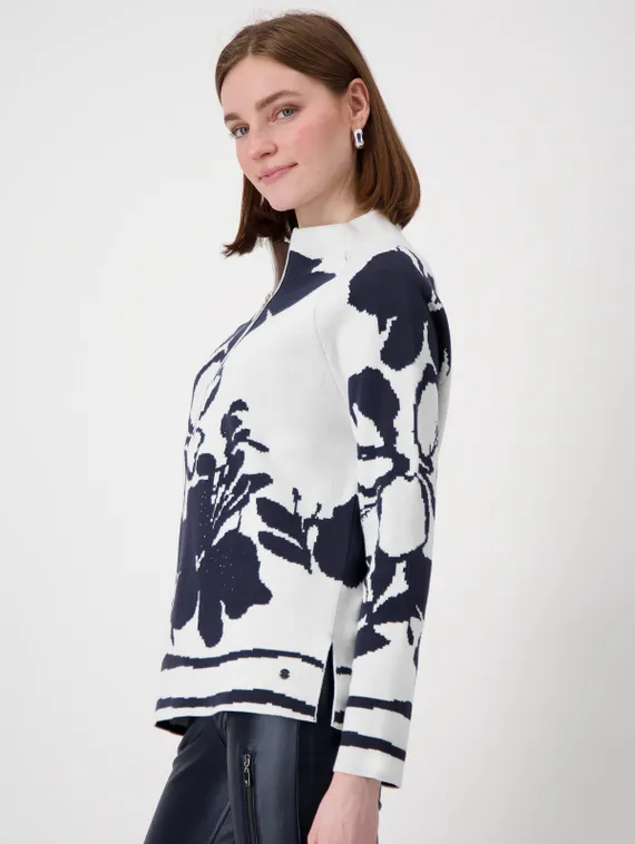 MONARI Свитер с цветочным принтом