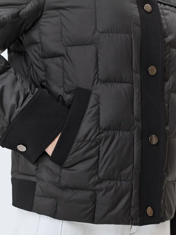 BULMER Стеганая куртка на натуральном утеплителе черная