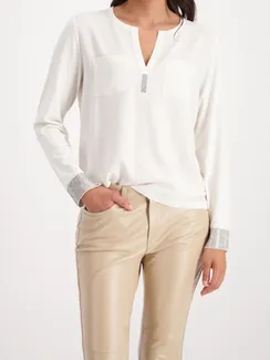 MONARI Креповая блузка со стразами