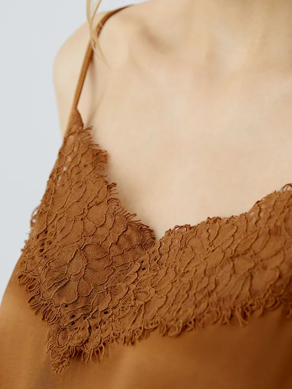 Oui Топ кружевной