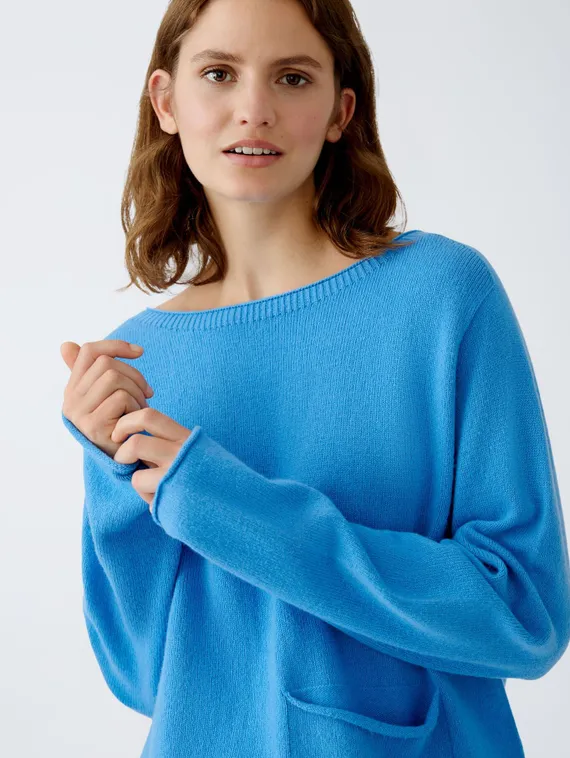 Oui Свитер бесшовный из смеси шерсти