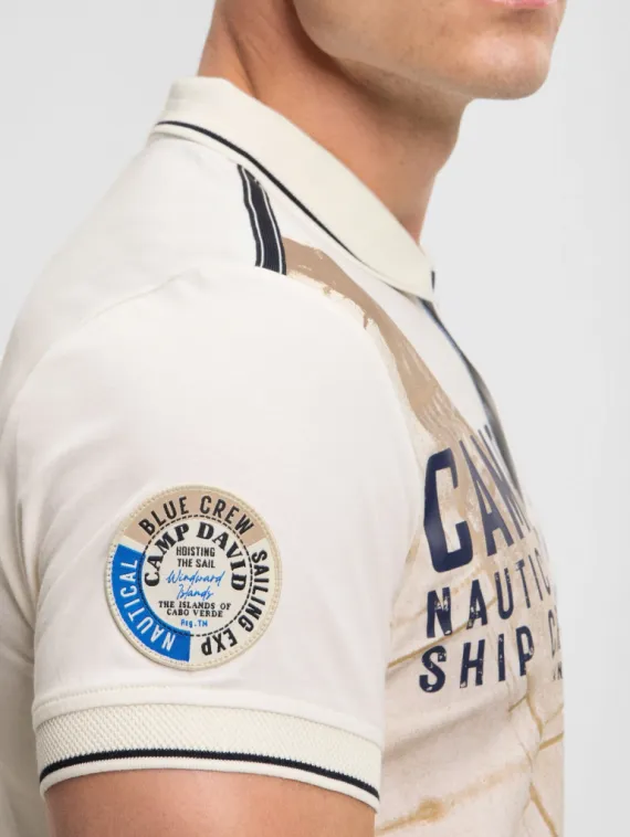 CAMP DAVID Поло с фотопринтом