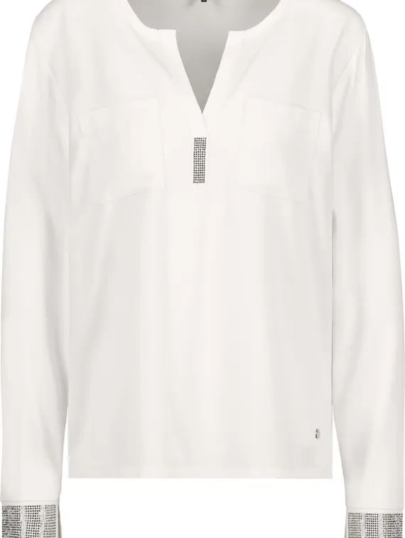 MONARI Креповая блузка со стразами