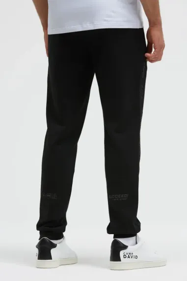 CAMP DAVID Брюки спортивные с боковыми лентами черные