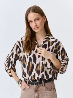 BULMER Блуза с анималистичным принтом