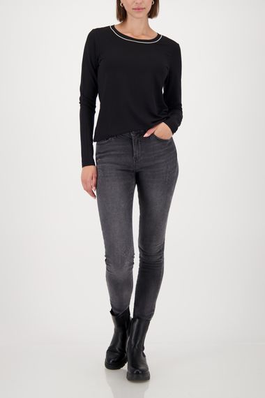 MONARI Лонгслив с длинным рукавом и вязаным воротником