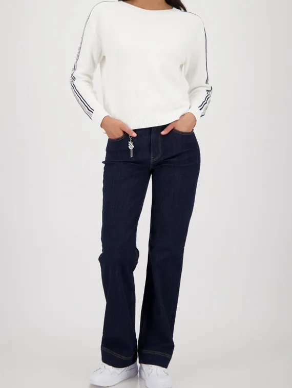 MONARI Джемпер с полосками на рукавах