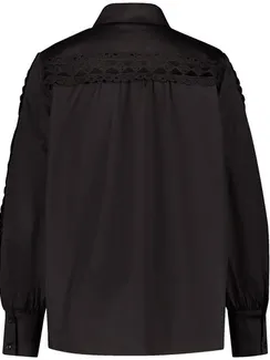 GERRY WEBER Рубашка с кружевными вставками черная