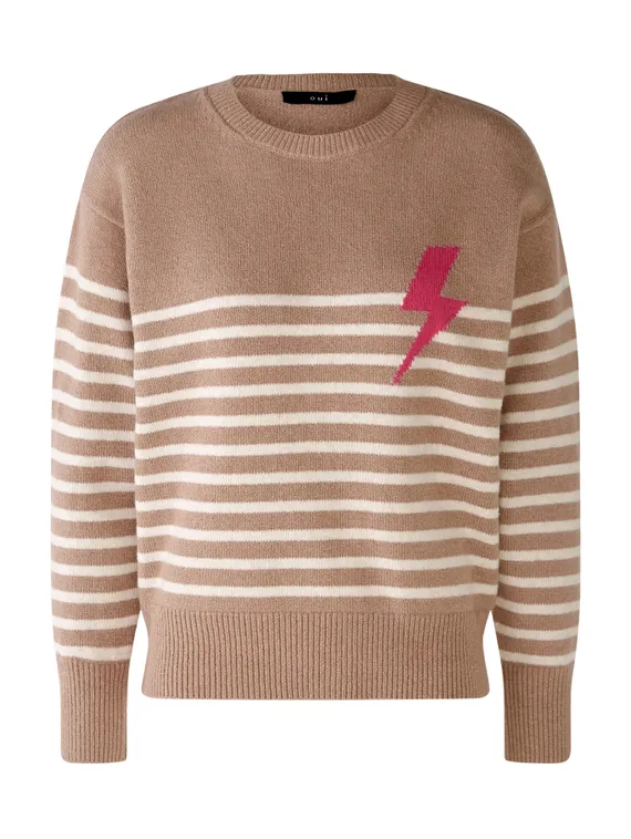 Oui Свитер из смесового хлопка