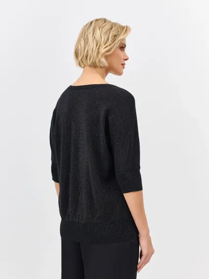 BULMER Мерцающий джемпер с шелком черный