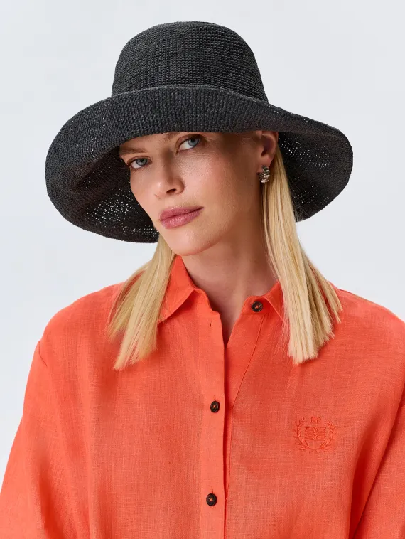 BULMER Шляпа-котелок из натуральной бумажной соломки