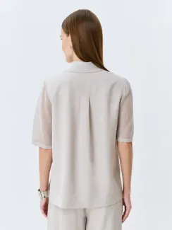 BULMER Блузка с ажурными рукавами