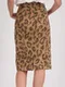 MONARI Юбка джинсовая с леопардовым принтом