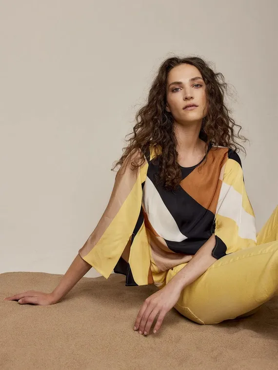 SUMMUM Топ с расклешенными рукавами