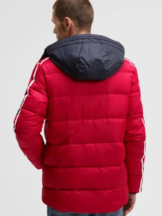 CAMP DAVID Длинная стеганая куртка с капюшоном