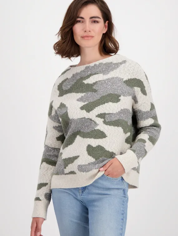 MONARI Джемпер с камуфляжным принтом
