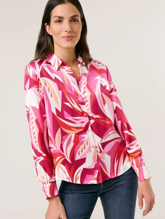 GERRY WEBER Блуза из атласной ткани с принтом