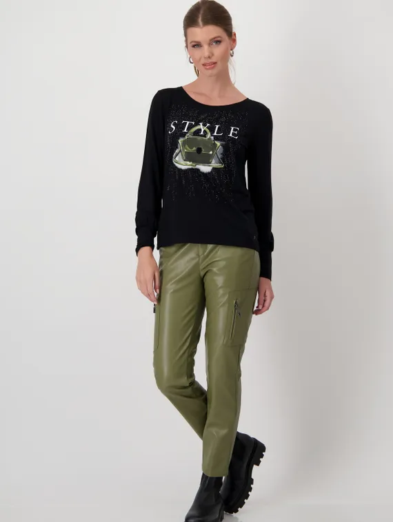 MONARI Футболка с принтом и стразами