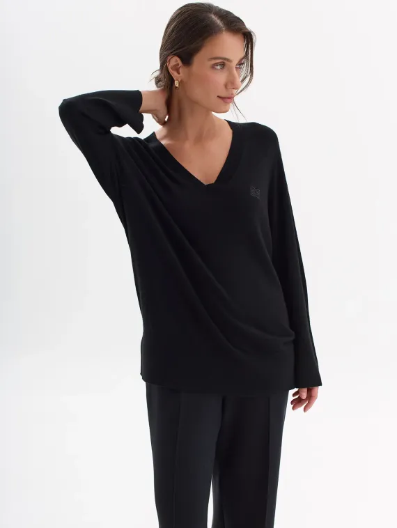 BULMER Джемпер с V- вырезом и шерстью