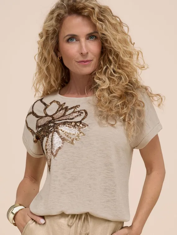 BIANCA Футболка с пайетками
