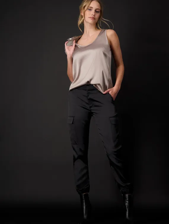 MONARI Топ сатиновый