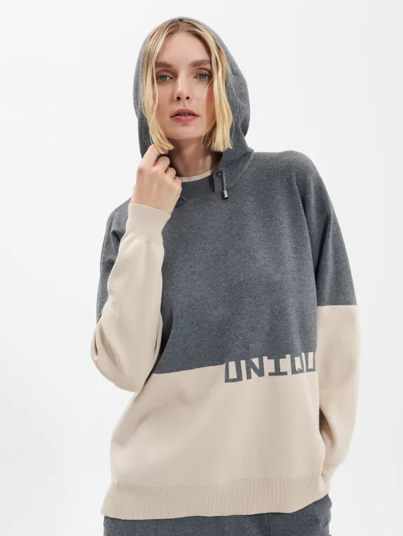 UNQ Пуловер с капюшоном