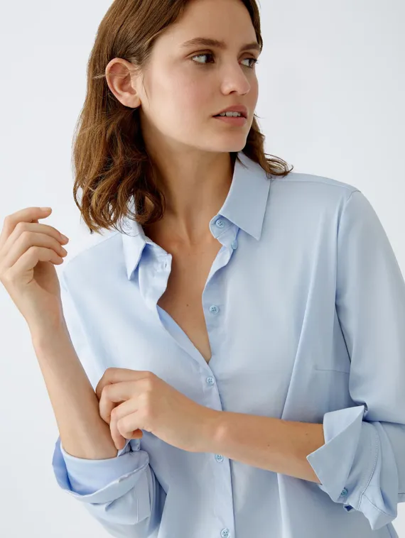 Oui Рубашка с легким атласным блеском