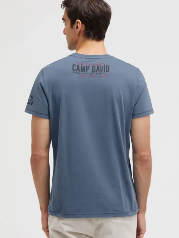 CAMP DAVID Футболка с принтом в винтажном стиле