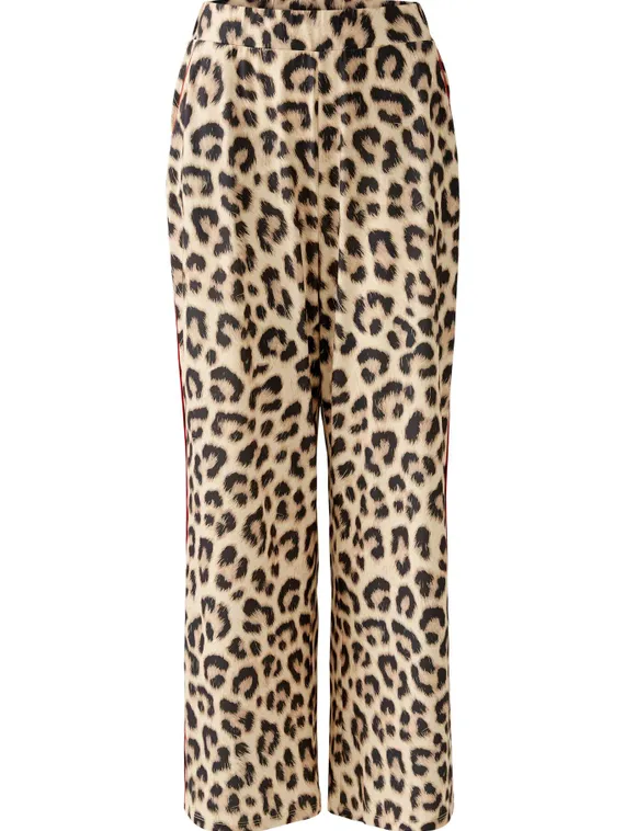 Oui Брюки с леопардовым принтом