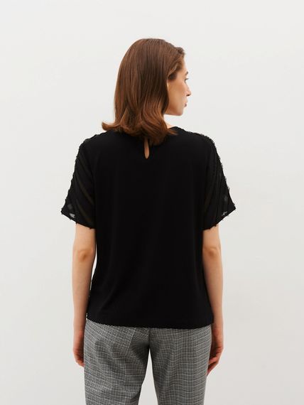 GERRY WEBER Блуза короткий рукав черная