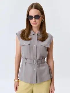 BULMER Блузка-жилет из тенселя