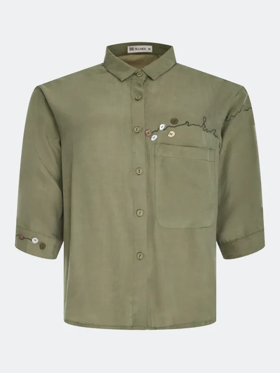 BULMER Блузка из тенселя с декором