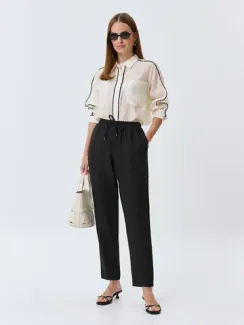 BULMER Зауженные брюки из 100% льна