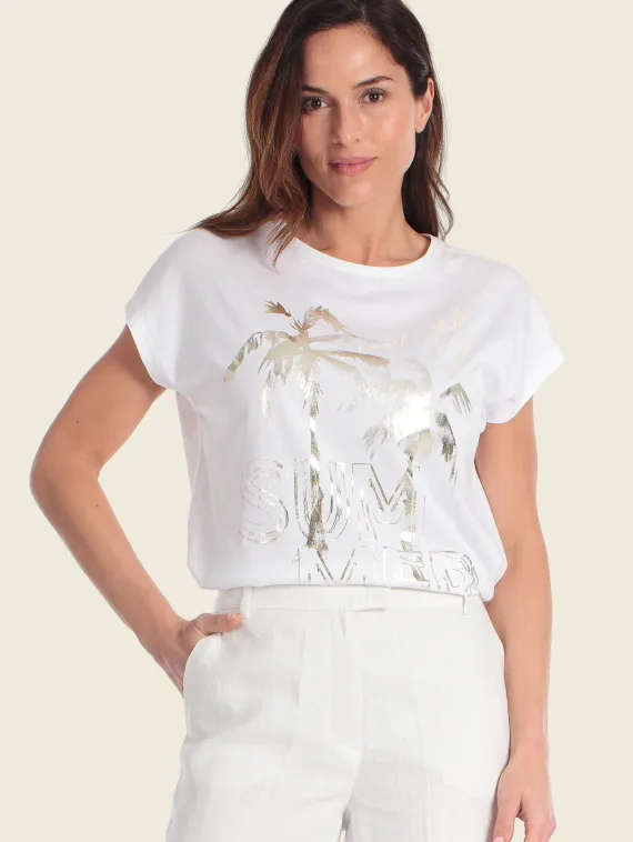 GERRY WEBER Футболка с печатью и текстом
