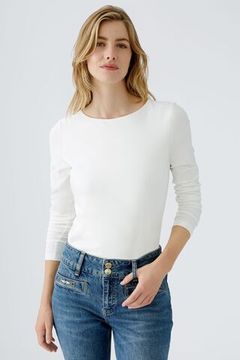 Oui Футболка длинный рукав базовая