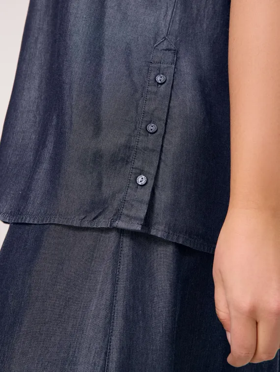 SAMOON Блуза в джинсовом стиле