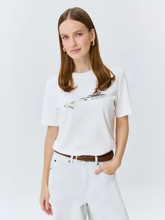 BULMER Футболка с принтом из хлопка