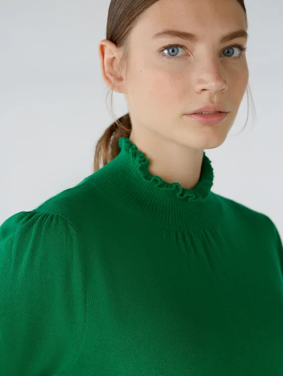 Oui Свитер из смесового хлопка с шелком и кашемиром