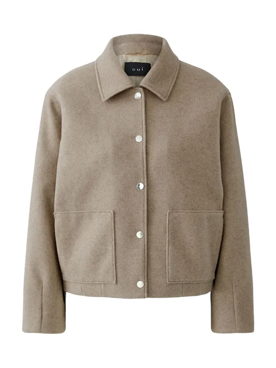 Oui Куртка из ткани с шерстяным эффектом