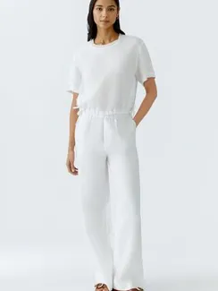 Oui Брюки широкие льняные