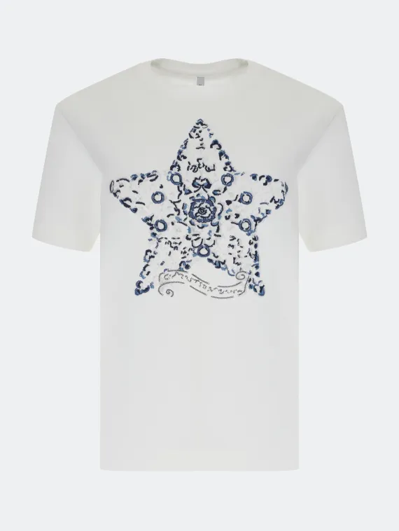 BULMER Футболка с яркой вышивкой