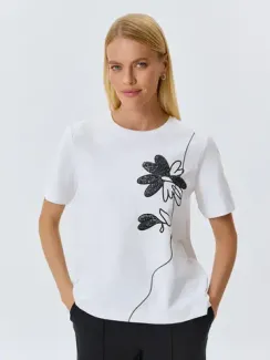 BULMER Футболка с мерцающими стразами