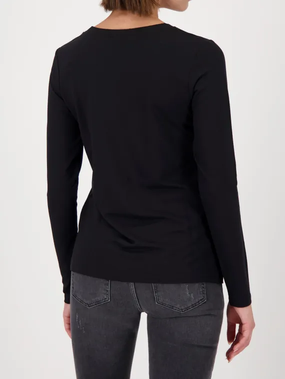 MONARI Лонгслив с длинным рукавом и вязаным воротником