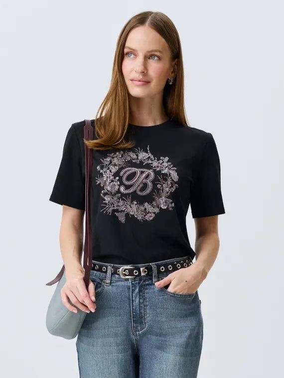 BULMER Футболка со стразами